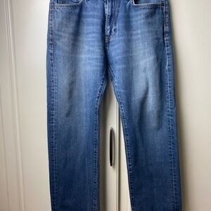 Dockers, Men's Blue Jeans, 34 x30, straight fit, comfortable material not stiff